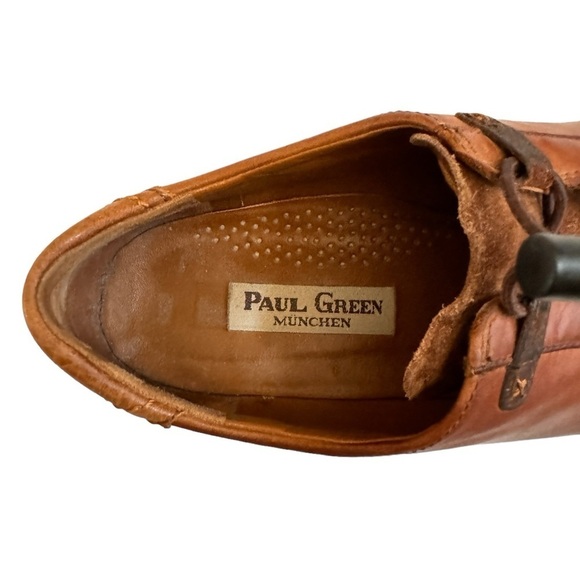 Paul Green München Brown Leather Adjustable Bungee Sneakers Size US 9 / UK 6.5 - Picture 8 of 10